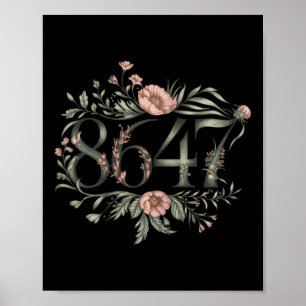 Poster Subtle Anti Trump 8647 Floral Boho Président