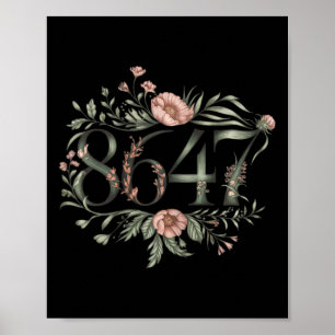 Poster Subtle Anti Trump 8647 Floral Boho Président