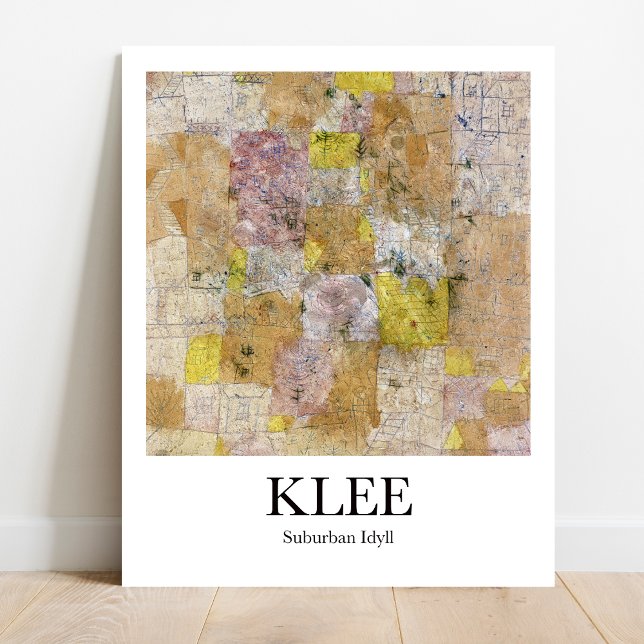 Poster Suburban Idyll par Paul Klee (Klee's vibrant Suburban Idyll!  Own this iconic print)