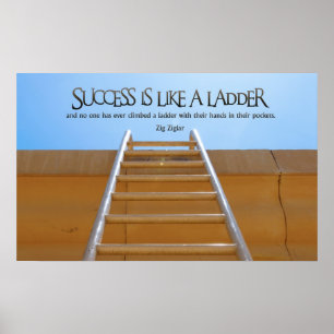Poster Succès comme la copie inspirée d'affiche d'échelle