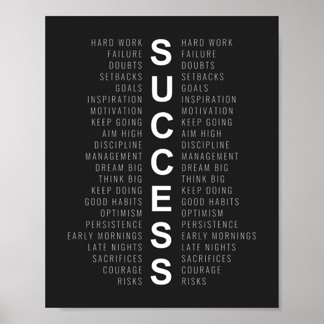 Poster Succès | Devis motivationnel (Devant)