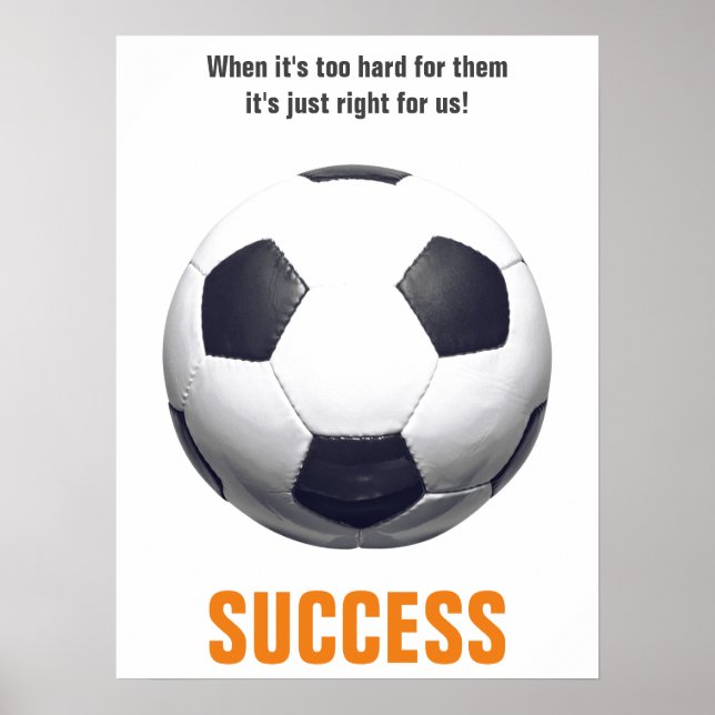 Poster Succès Football Football Motivation Inspiration (Devant)