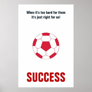 Poster Succès Football Football Motivation Inspiration