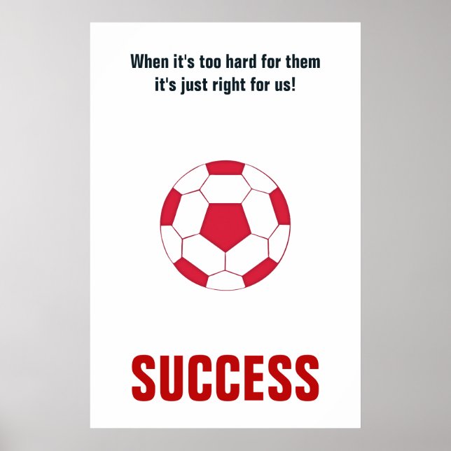 Poster Succès Football Football Motivation Inspiration (Devant)