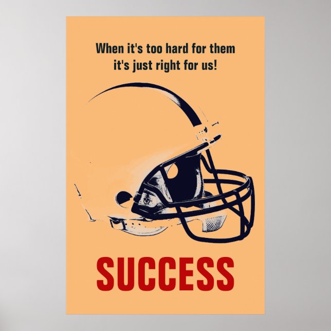 Poster Succès Football Motivationnel Inspirationnel PopAr (Devant)