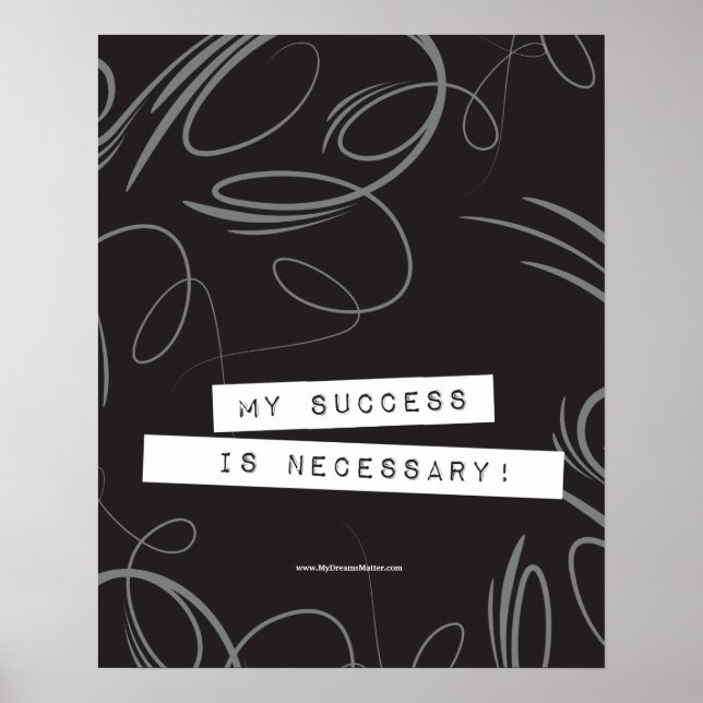 Poster Succès positif de l'affirmation riche (Devant)