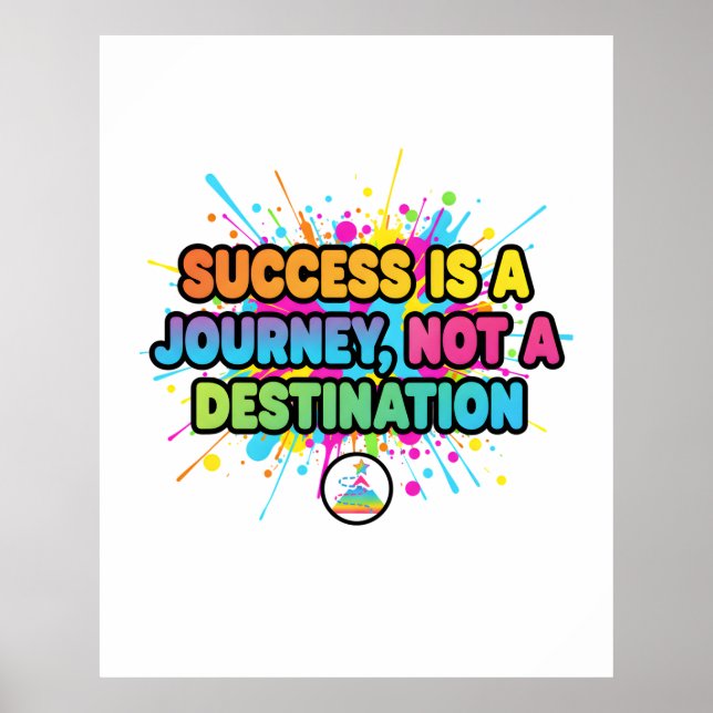 Poster Success Is a Journey Motivational Quote Design (Devant)
