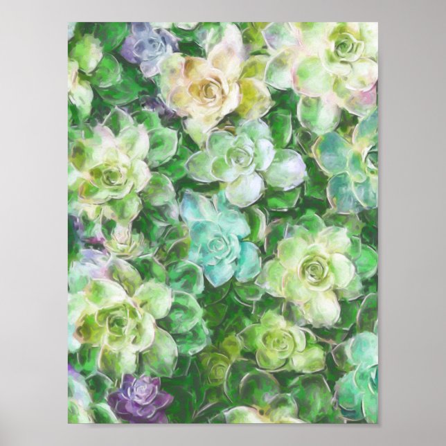 Poster Succulent jardin par Cindy Bendel (Devant)