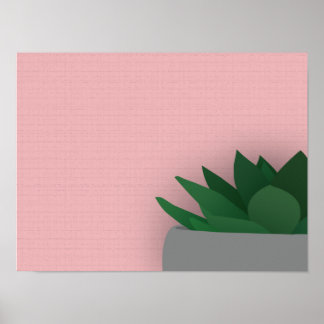 Poster Succulent minimaliste