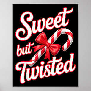 Poster Sucette de Noël Drôle Sucrée Mais Tordue