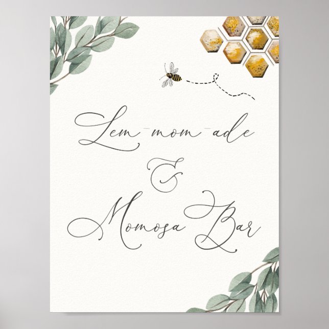 Poster Sucré comme Can Bee Eucalyptus Lem-maman-ade & Mom (Devant)