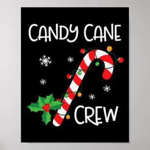 Poster Sucre de canne Crew Fun Noël bonbon Lover X-mas