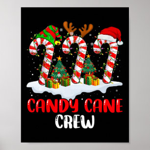 Poster Sucre de canne Crew Noël drôle Famille Corresponda