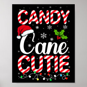 Poster Sucre de canne Cutie Cute Funny Noël Noël Noël Noë