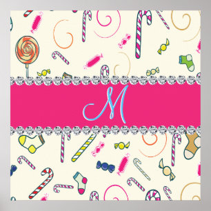 Poster Sucre de canne Monogramme Noël Négociation spectac