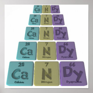 Poster Sucrerie comme azote Dysprodium de calcium