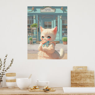 Poster Sucrerie Magique de la sucette : Bao Bao bébé chat