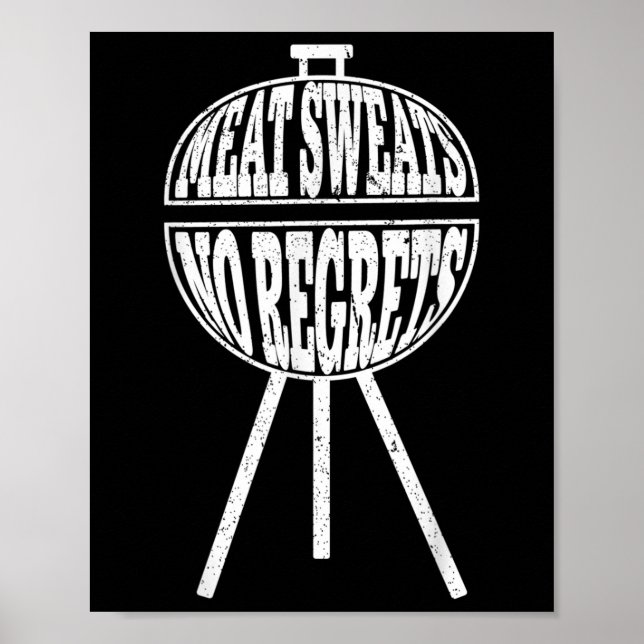 Poster Sucres de viande barbecue Funny No Regrets Clic Gr (Devant)