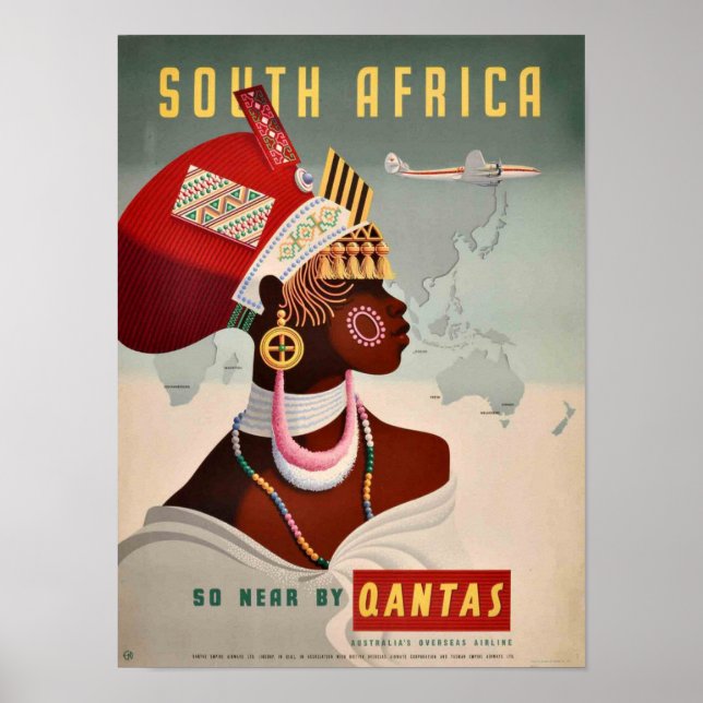 Poster - Südafrika von Qantas (Vorne)