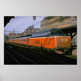 Poster Suède, SJ diesel push-pull trainset
