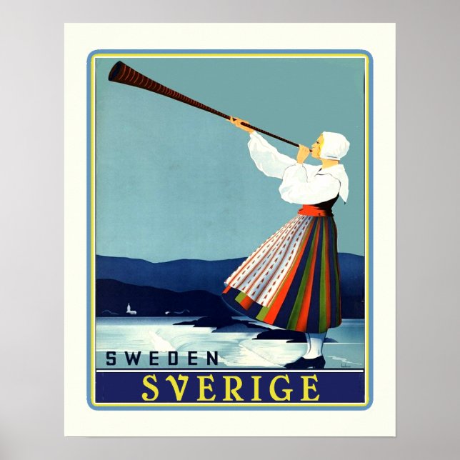 Poster Suède Travel Sverige (Devant)
