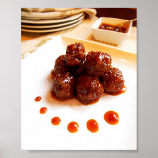 Poster suédois des boulettes de viande