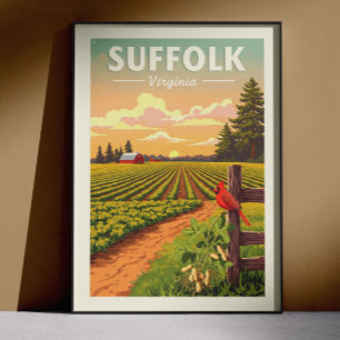 Poster Suffolk Virginie vintage
