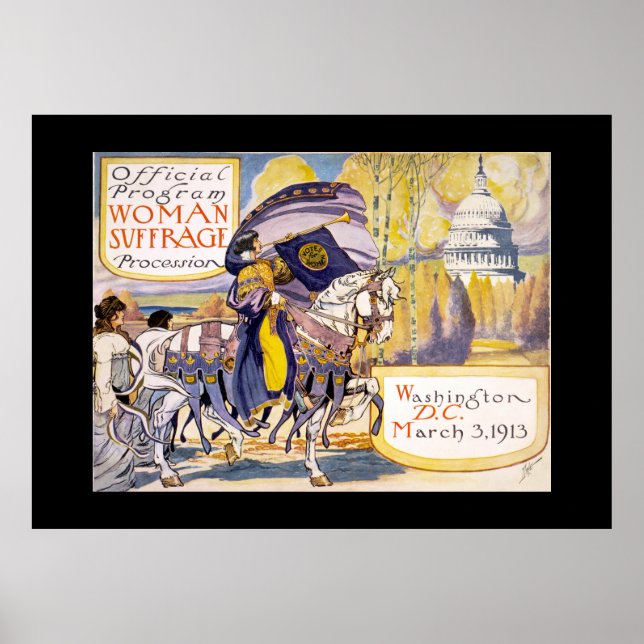Poster Suffrage vintage féminin (Devant)
