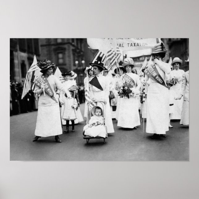 Poster Suffragette de bébé à la Parade des droits des fem (Devant)