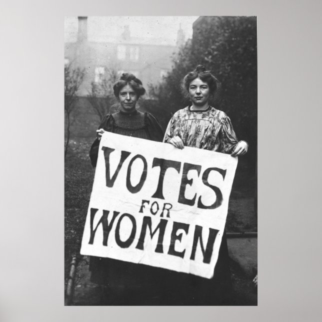 Poster Suffragettes - Annie Kenny, Christabel Pank (Devant)
