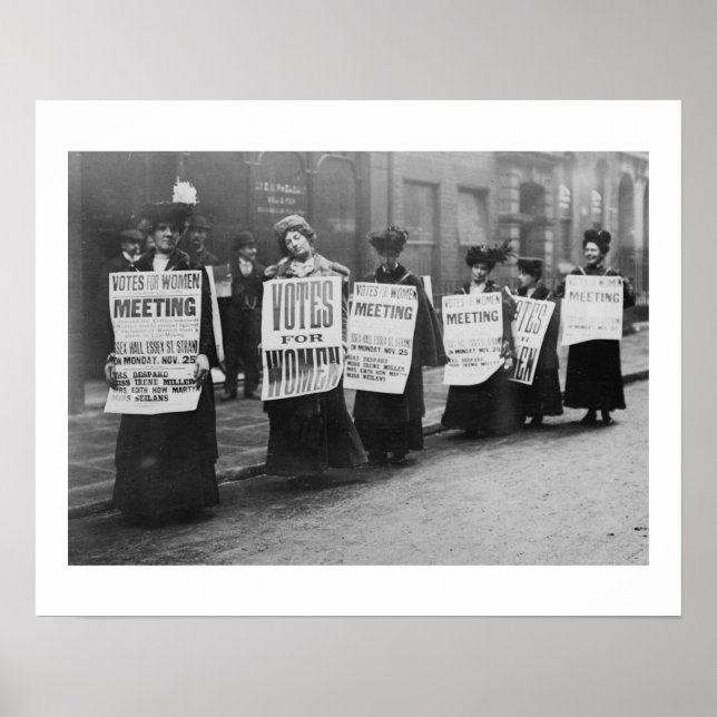 Poster Suffragettes Vote for Women, Londres (Devant)
