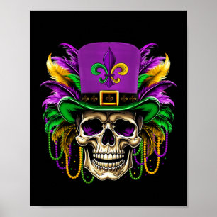 Poster Sugar Crâne Mardi Gras Costume Hommes Femmes Enfan
