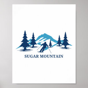 Poster Sugar Mountain North Carolina Station de ski Ski
