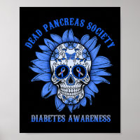 Sugar Skull Flower Morts Pancreas Société Diabète