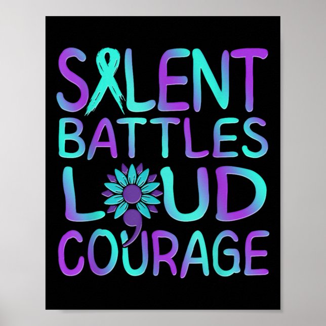 Poster Suicide Awareness Suicide Prevention Suprt Survivo (Devant)