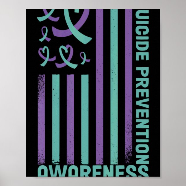 Poster Suicide Prevention 988 Suicide Prevention Awarenes (Devant)