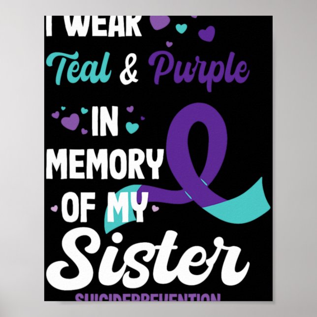 Poster Suicide Prevention Awareness In Memory Of Sister  (Devant)