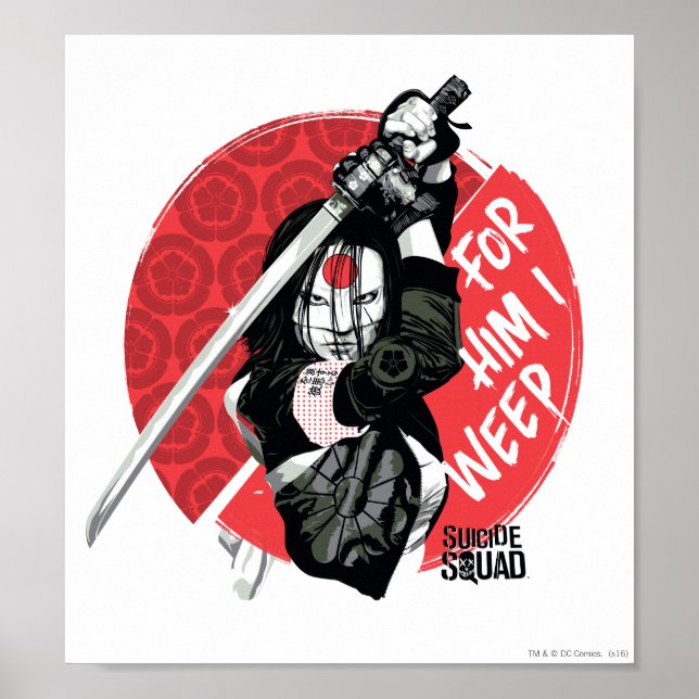 Poster Suicide Squad | Katana "For Him I Weep" (Devant)