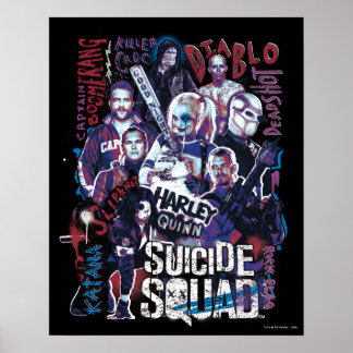 Poster Suicide Squad | Task Force X Typografy Photo