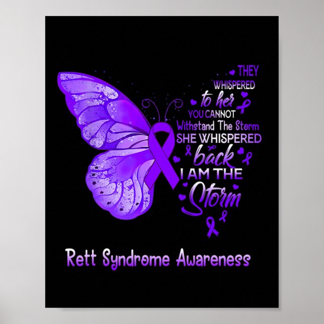 Poster Suis Le Papillon De Sensibilisation Au Syndrome De (Devant)