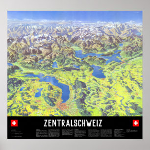 Poster " Suisse : 2021/aujourd - Suisse centrale Panorama