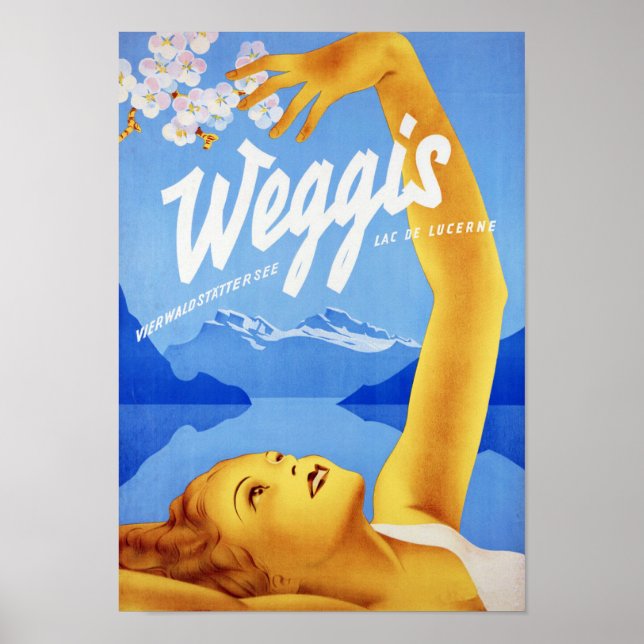 Poster " Suisse : 2022/aujourd'hui - lac Weggis des Quatr (Devant)