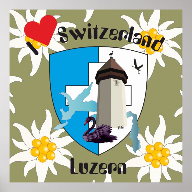 Poster suisse de Lucerne (Devant)