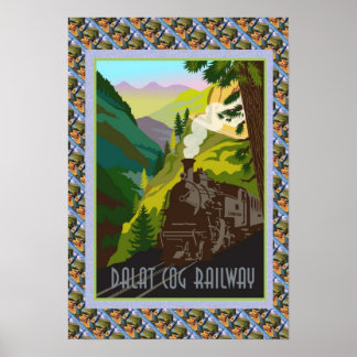 Poster suisse vintage Dalat Cog Railway