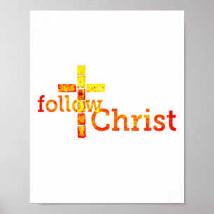 Poster Suivez Christ Jésus Le Messie Matthieu 4 19 Luc