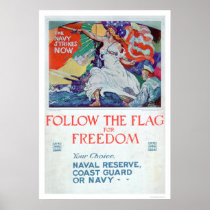 Poster Suivez le drapeau de la liberté (US02179)