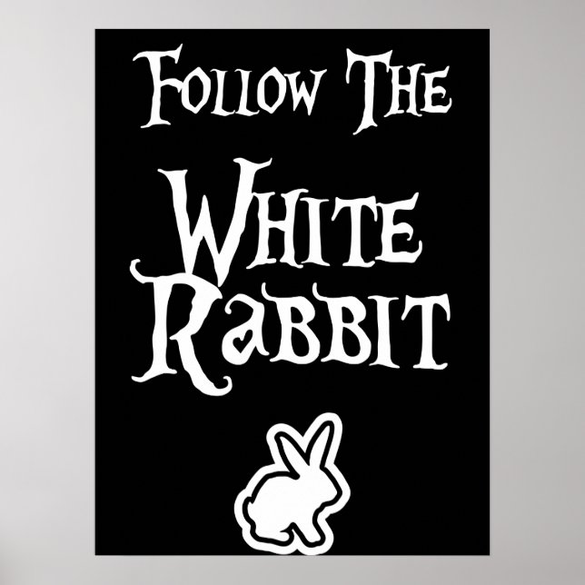 Poster Suivez le lapin blanc (Devant)