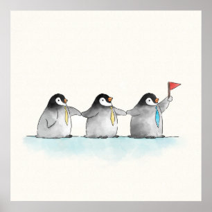 Poster Suivez les pingouins Leader