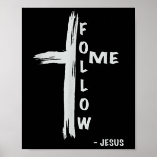 Poster Suivez-Moi Jésus Religieux Chrétien 