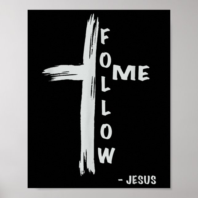Poster Suivez-Moi Jésus Religieux Chrétien  (Devant)